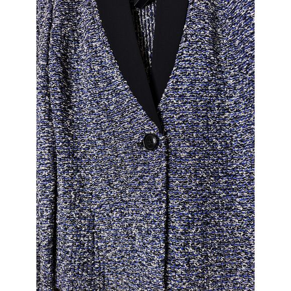 NWT St. John Stretch Boucle Jacket Blue, White, Black Tweed Stretch 10 - Picture 4 of 7